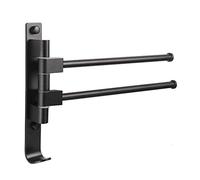 HXFFXHF Estantes flotantes espaciales estante de baño de aluminio, toallero giratorio y plegable, barra móvil montada en la pared (tamaño: estilo 1) ()