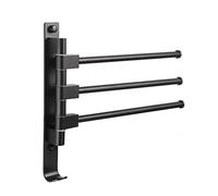 HXFFXHF Estantes flotantes espaciales estante de baño de aluminio, toallero giratorio y plegable, barra móvil montada en la pared (tamaño: estilo 1) ()