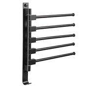 HXFFXHF Estantes flotantes espaciales estante de baño de aluminio, toallero giratorio y plegable, barra móvil montada en la pared (tamaño: estilo 1) ()