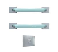 HXFFXHF Estantes flotantes para baño, toallero individual, estante de cocina, estante de ducha, zapatillas, instalación sin perforaciones (color: rosa, tamaño: paquete de 2) (rosa estilo 1), azul