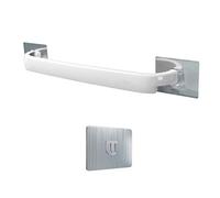 HXFFXHF Estantes flotantes para baño, toallero individual, estante de cocina, estante de ducha, zapatillas, instalación sin perforaciones (color: rosa, tamaño: paquete de 2) (estilo rosa 1)
