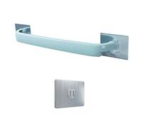 HXFFXHF Estantes flotantes para baño, toallero individual, estante de cocina, estante de ducha, zapatillas, instalación sin perforaciones (color: rosa, tamaño: paquete de 2) (rosa estilo 1), azul