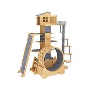 HXFFXHF Estructura de Escalada para Gatos Grande, de Madera Maciza, con Forma de Nido, con Forma de Pilar Tongtian, Multicolor