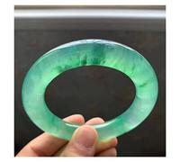 HXFFXHF Flor Flotante de Hielo Raro Jadite Bangle avanzado Pulsera de Jade Natural Ladys (61-62 mm)