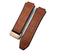 HXFFXHF ForHUBLOT Classic Fusion Universe Big Bang Series - Correa de reloj de piel de vacuno de 25 a 19 mm, pulseras de piel de becerro deportivas para hombres y mujeres, 25-19mm