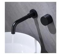 HXFFXHF Grifo de baño Negro Grifo grieta latón Pulido en Caliente lavavajillas frías giras giratorios boucet de baño de Oro montado en la Pared de la Pared, Grifo del Fregadero de la Cocina