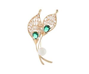 HXFFXHF Intense Greenery Broche Ramillete Moda con Cien con Accesorios Joyería De Mujer