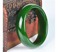 HXFFXHF Joyas para niñas Naturales Green Jade Fashion Accesorios para Mujeres Regalos Jades Jades Bangles Stone Mensets (Color de la Gema: 53-54 mm) Accesorios