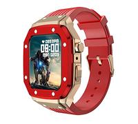 HXFFXHF Kit de modificación de la Caja de la Correa del Reloj, Correa de Silicona de 42 mm, 45 mm y 44 mm, Accesorios con Marco de Metal para iWatch Series 7, 6, 5, 4 SE