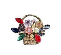 HXFFXHF Lindo Broche de Cesta de Flores Traje de Mujer Accesorios de Moda Ramillete Chaqueta Abrigo Accesorios Pin Bufanda Hebilla