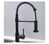 HXFFXHF Matte Black Kitchen Fregadero Fregadero de la cocina Pulgador de cocina Manejo de un solo manejo de un solo manejo de manija de mango 360 Rotación Torneira Cozinha mezclador (negro)