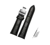 HXFFXHF Mira la correa de 18 mm - 28 mm Big Ancho Negro/marrón Reloj Band Watch Ratch Reemplazo de la pulsera de reemplazo