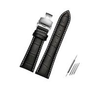 HXFFXHF Mira la correa de 18 mm - 28 mm Big Ancho Negro/marrón Reloj Band Watch Ratch Reemplazo de la pulsera de reemplazo