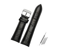 HXFFXHF Mira la correa de 18 mm - 28 mm Big Ancho Negro/marrón Reloj Band Watch Ratch Reemplazo de la pulsera de reemplazo