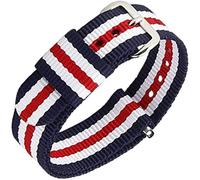 HXFFXHF Mira las bandas de reloj de reemplazo de nylon de nylon para hombres y mujeres de reemplazo de reemplazo de la banda de reemplazo transpirable D-19 mm (Color: I, Tamaño: 17 mm)