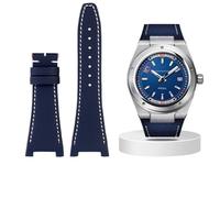 HXFFXHF para IWC Ingenieur Family IW500501 IW378507 Correa de Reloj de Nailon de Alta Densidad Pulsera con Interfaz cóncava Correas de Reloj con Parte Inferior de Cuero de Vaca Resistente al Agua