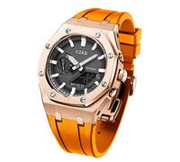 HXFFXHF Para kits de mods GA2100 GA2110, bisel de correa de banda de reloj de metal, accesorios de reemplazo de modificación de reloj colas de plata de oro rosa