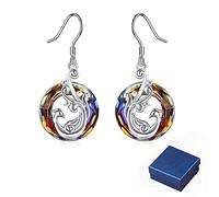 HXFFXHF Productos de chicas Phoenix Crystal Collar, para self - S925 Sobreviví porque el fuego dentro de mí arde más que el fuego a mi alrededor colorido pendientes de collar de cristal Phoenix (G)