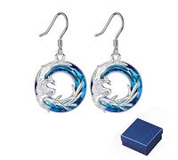 HXFFXHF Productos de chicas Phoenix Crystal Collar, para self - S925 Sobreviví porque el fuego dentro de mí arde más que el fuego a mi alrededor colorido pendientes de collar de cristal Phoenix (G)