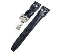 HXFFXHF Rival de 21 mm La banda de reloj de cuero genuina para el IWC Big Pilot Top Gun Watch IW3777 Correa de cuero de piel de ternera