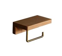 HXFFXHF Soportes para el Rollo del baño, Soporte de la servilleta de Madera de latón, portavasos, Soportes para Papel higiénico, Toalla de Papel de Estante de Almacenamiento montada en la Pared para