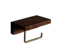 HXFFXHF Soportes para el Rollo del baño, Soporte de la servilleta de Madera de latón, portavasos, Soportes para Papel higiénico, Toalla de Papel de Estante de Almacenamiento montada en la Pared para