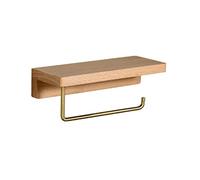 HXFFXHF Soportes para el Rollo del baño, Soporte de la servilleta de Madera de latón, portavasos, Soportes para Papel higiénico, Toalla de Papel de Estante de Almacenamiento montada en la Pared para
