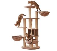 HXFFXHF Torre para Gatos con Estructura de Escalada, Nido para Gatos Grande y árbol para Gatos Integrado, Adecuado para Gatos pequeños y medianos, con Plataforma de Salto para Gatos