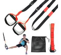 HxG. Entrenamiento en Suspension Trainer o Training con Correas Ajustables de Carga hasta 500kg. Ideal para Ejercicios y Entrenamientos de Musculación. (Rojo)