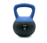 HxG Pesa Rusa o Pesa Kettlebell 12kg, PVC rellena de fina arena de acero, ideal para ejercicios y entrenamientos de musculación o crosstraining. Tu casa es tu gimnasio.