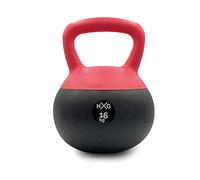 HxG.Pesa Rusa o Pesa Kettlebell 16kg, PVC rellena de fina arena de acero, ideal para ejercicios y entrenamientos de musculación o crosstraining. Tu casa es tu gimnasio.