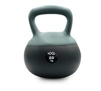 HxG. Pesa Rusa o Pesa Kettlebell 20kg, PVC rellena de Fina Arena de Acero, Ideal para Ejercicios y Entrenamientos de musculación o Crosstraining. Tu casa es tu Gimnasio