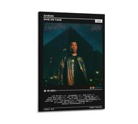 HXHDESIGN Giveon - Póster de regalo o toma, impresiones musicales en lienzo para dormitorio, sala de estar, decoración de pared de 50 x 75 cm, estilo marco