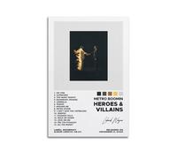 HXHDESIGN Metro Booming - Póster de héroes y villanos, impresiones musicales en lienzo para dormitorio, sala de estar, decoración de pared, 50 x 75 cm, estilo sin marco