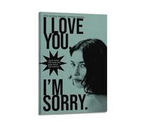 HXHDESIGN Póster de Gracie Abrams-I Love You I Am Sorry, impresiones musicales en lienzo para dormitorio, sala de estar, decoración de pared, 60 x 90 cm, estilo marco