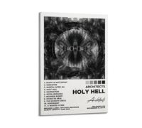 HXHDESIGN Póster de Holy Hell by Architects, impresiones musicales en lienzo para dormitorio, sala de estar, decoración de pared, 20 x 30 cm, estilo marco