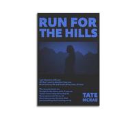 HXHDESIGN Póster de Run for The Hills - Tate McRae, impresiones musicales en lienzo para dormitorio, sala de estar, decoración de pared de 40 x 60 cm, estilo sin marco