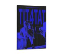 HXHDESIGN Póster de Tate Mcrae-Tit For Tat, impresiones musicales en lienzo para dormitorio, sala de estar, decoración de pared, 20 x 30 cm, estilo marco