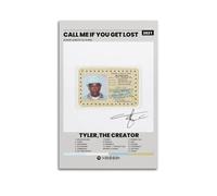 HXHDESIGN Póster de Tyler The Creator-Call Me If You Get Lost, impresiones musicales en lienzo para dormitorio, sala de estar, decoración de pared de 20 x 30 cm, estilo sin marco