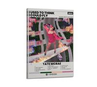 HXHDESIGN Tate Mcrae-I Used To Think I Could Fly Póster, impresiones musicales en lienzo para dormitorio, sala de estar, decoración de pared de 20 x 30 cm, estilo marco
