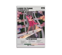 HXHDESIGN Tate Mcrae-I Used To Think I Could Fly Póster, impresiones musicales en lienzo para dormitorio, sala de estar, decoración de pared de 30 x 45 cm, estilo sin marco