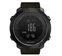 HXHH Nuevo Al Aire Libre Montañismo Natación del Reloj, con Altímetro, Barómetro, Brújula, 50M Impermeable Inteligente Reloj De Los Deportes De Múltiples Funciones del Reloj De Los Militares,Verde