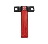 Hxhsgmeh 1 PCS Regla de Trazado de Línea de Dibujo de Agujero de Madera 6 Pulgadas Negro y Rojo Regla de Trazado de Línea Paralela/Vertical en Forma de T para Marcar Agujeros Cruzados