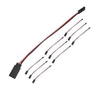 Hxhsgmeh 10 unidades serías 150mm servo cable extensión JR cable 3 pines macho a coche RC