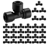 Hxhsgmeh 30 T Conectores de riego por goteo de 1/4 pulgadas, Conectores de riego para tubo de goteo, piezas de riego por goteo de conexión