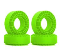 Hxhsgmeh 4 piezas 1.9 pulgadas silicona caucho neumático ruedas inserte espuma para 1/10 RC Crawler Coche TRX4 Axial SCX10 Pro/Capra /GEN8/ Verde