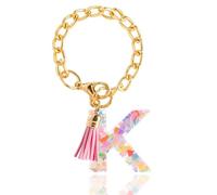 Hxhsgmeh Accesorios con Dijes de Letras para -Cup 1 Piezas con Inicial con Asa para -Tumbler para Mujeres y Niñas, K