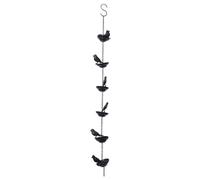 Hxhsgmeh Cadena de Lluvia Pájaros Móviles en Tazas para Exteriores, Cadenas de Lluvia para Canalones Descendientes Pluviales, Cadena de Lluvia para, 9x7x100cm