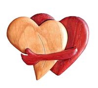 Hxhsgmeh - Colgante de amor de San Valentín para cortejo, diseño creativo, colgante de madera en forma de corazón, regalos artesanales B