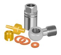 Hxhsgmeh Conjunto de Conectores de Manguera Universal Esperanza, Aguja De , Cabezales de oliva, Pinza de Cinco Cables para Hope TECH3 V4 E4 X2, Extremo de Sujeción